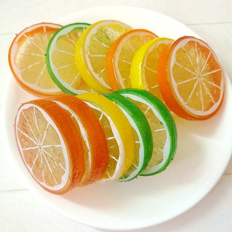 Simulated Fruit Slices Lemon Slice Pineapple Slice Fake Fruit Lemon Model DIY Children's Hair Accessory Headwear Material