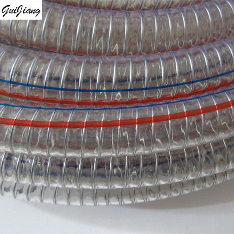 High Quality Transparent Pvc Tubing Flexible Plastic Water Pipe Steel Wire Skeleton Vacuum Tube Plastic Steel Wire Tubing