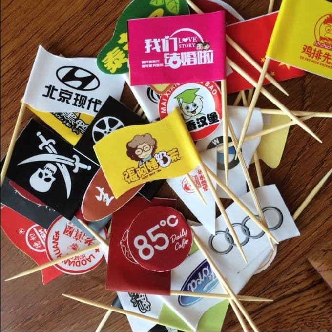 Factory-Made Toothpick Flags Birthday Cake Toppers Party Mini Flags Wholesale Creative Fruit Picks