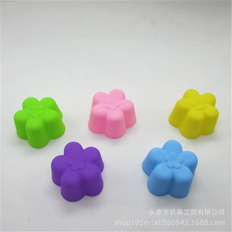 Silicone Baking Tool 5cm Plum Cake Cup Cake Mold Kids Muffin Cup DIY Mold