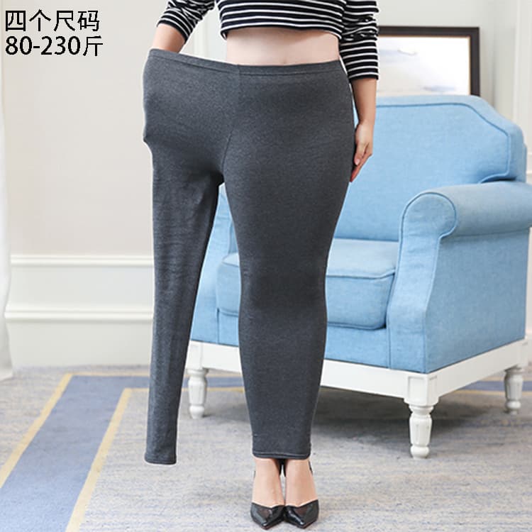 Plus Size Women's Pants Spring Autumn New Slim Fit Cotton Capri Leggings Thin Large Size Pants