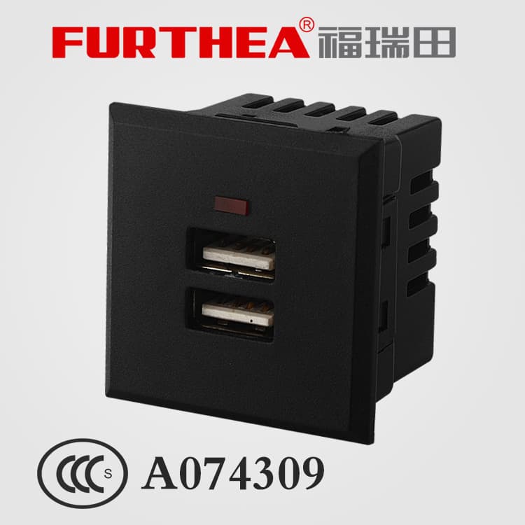 Card-type Recessed USB Desktop Power Socket