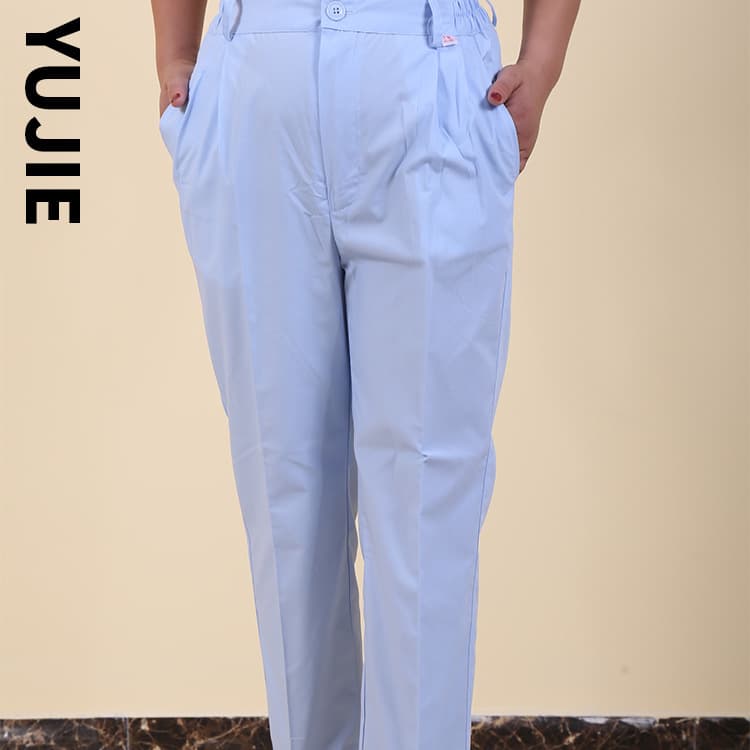 Ready Stock Wholesale Nurse Pants White Spring & Fall Elastic Waist Suit Waist Doctor Uniform Work Pants Manufacturer Supply