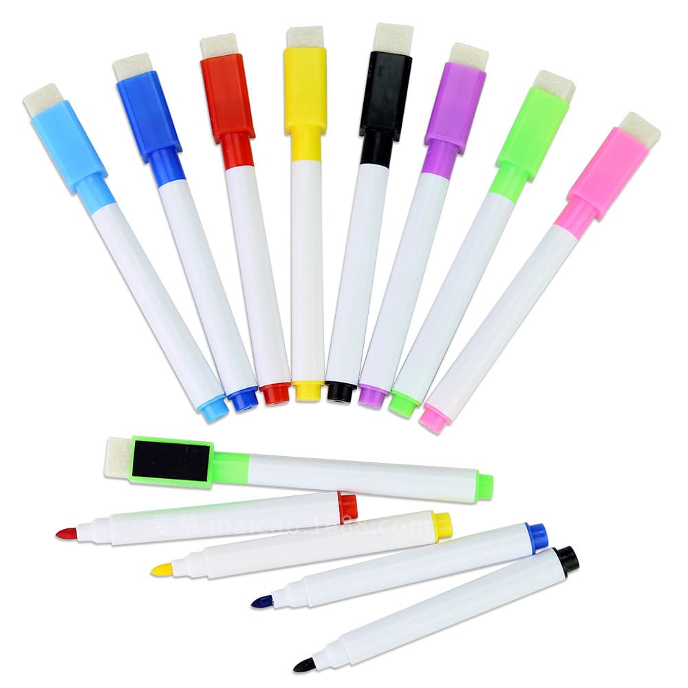 Factory Direct Sales Whiteboard Pens Magnetic Erasable Pens Colorful Black Core Teacher Writing Pens Watercolor Pens Eco-Friendly Children's Drawing Pens