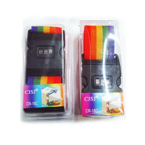 In Stock 18C Luggage Packing Strap with Combination Lock, 2m Suitcase Straps, Reinforced Baggage Belt, Luggage Tie Down Strap