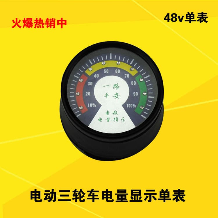 Electric vehicle power meter, 48V power display, single meter for cruiser model.