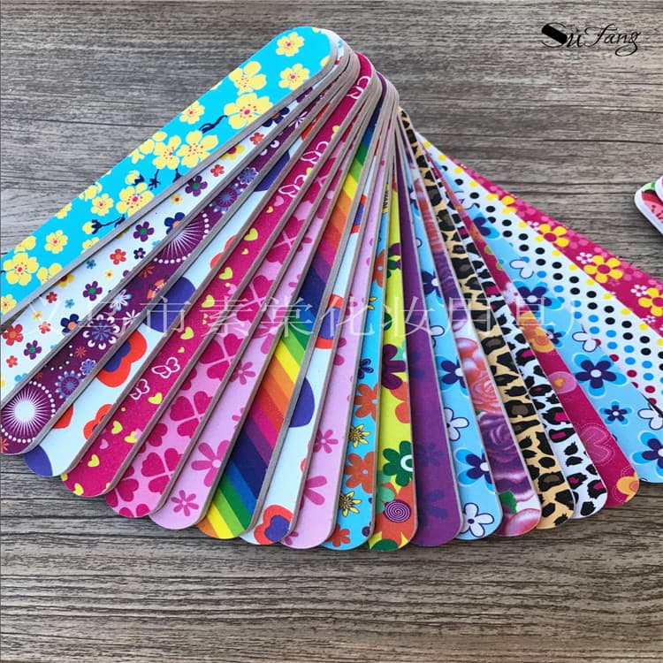 Factory direct sales, manicure tools in stock, eva nail file, double-sided printed nail file, manicure and polishing
