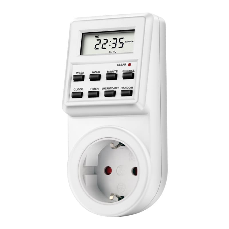 European-style small screen timer, German-style timer socket, kitchen timer switch socket, German and French compatible.
