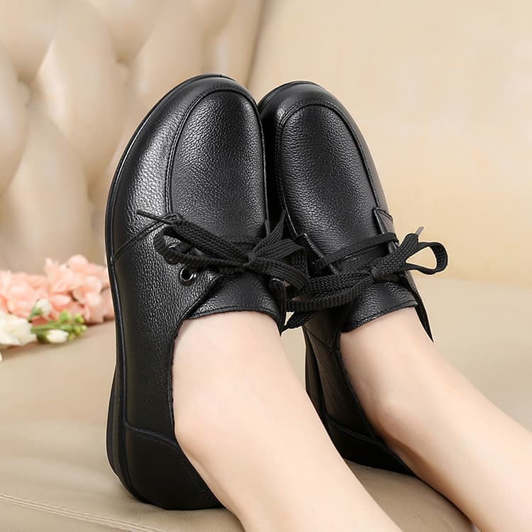 New Casual Women's Soft Sole Shoes Cow Leather Flat Lightweight Mom Shoes Women's Leather Shoes Factory Direct Wholesale