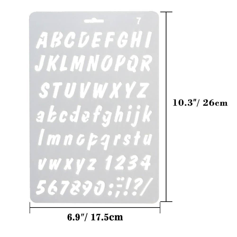 Drawing templates, DIY journal templates, themed border rulers, letter, number, and symbol designs from Amazon.