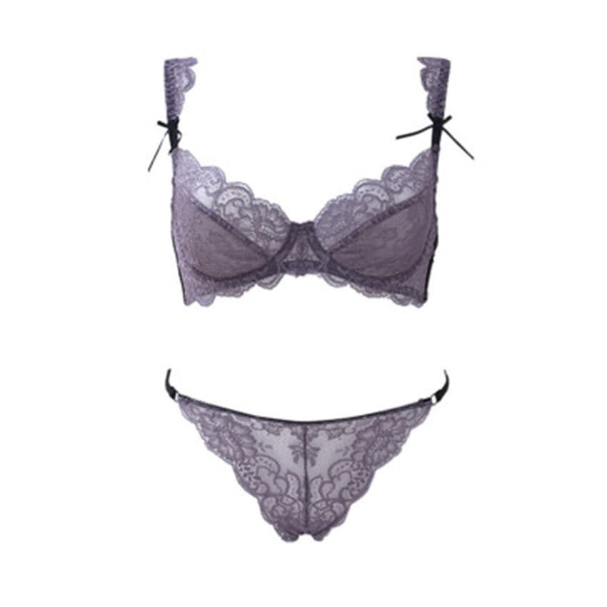Thin, unpadded lace women's bra set, lingerie, bra 9169