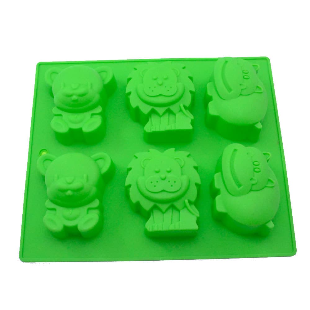 Silicone Handmade Soap Mold Essential Oil Jelly Candle Bento Rice Ball Sushi Cake Mold Bear Lion Hippo
