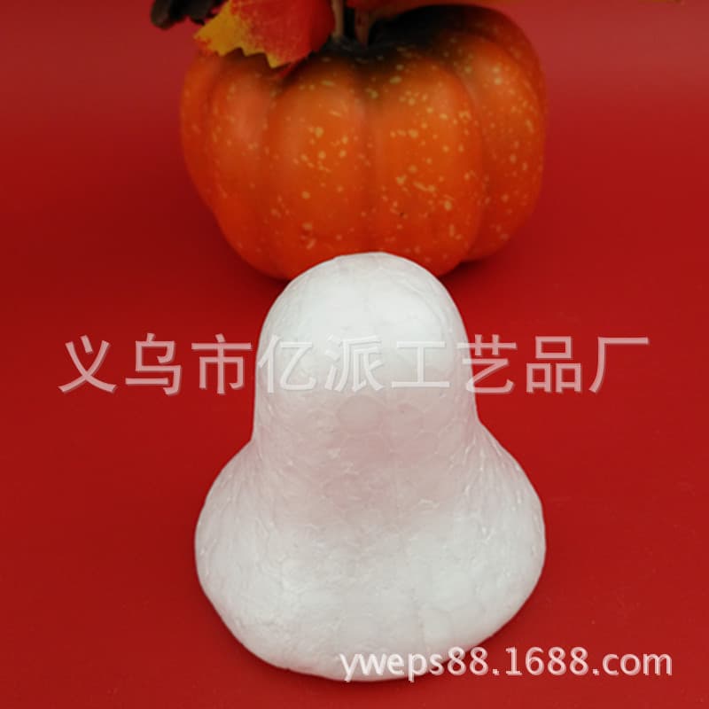 Foam Ball Christmas Snow Bells (6.3cm foam bell snow clock Christmas tree ornament, Christmas decoration)