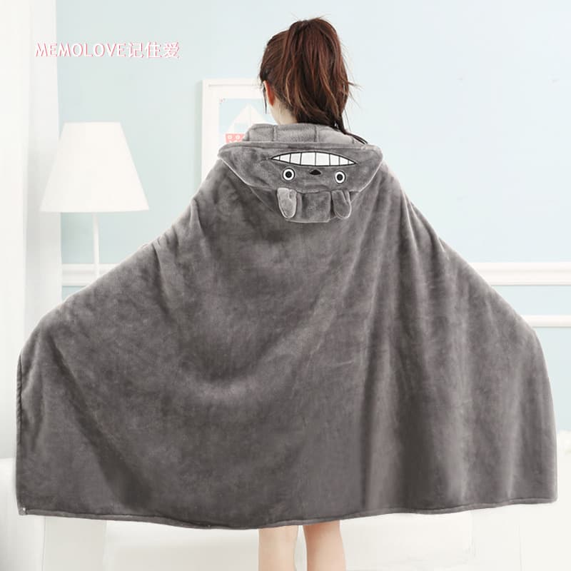 Manteau de Fourrure de Cerf Domestique de Dessin Animé pour Bureau et Étudiants Tapis Chaud pour le Sommeil et la Sieste