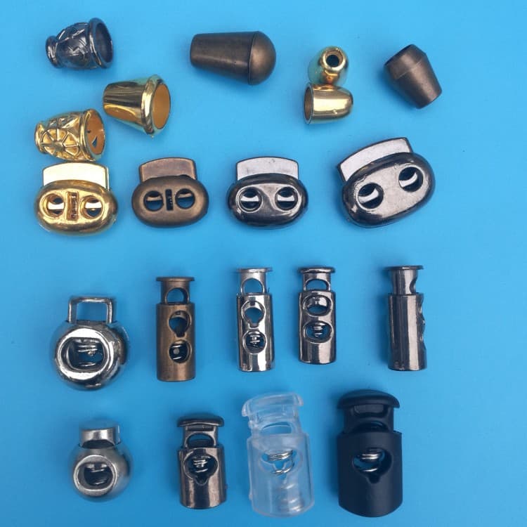Manufacturer Direct In-Stock ABS Plated Metal Spring Buckles Cord Buckles Metal Bell Clasps, Hat Buckles Elastic Buckles In-Stock Supply