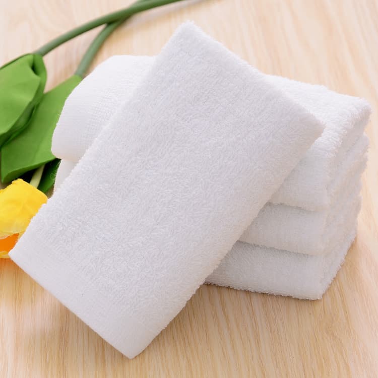 Cotton Bath Towel Pure Cotton White Hand Towel Plain Hotel Towel Set Customizable Logo