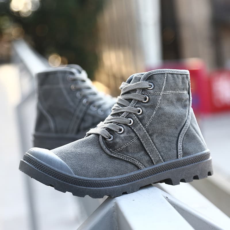 Chinese Men's Canvas Shoes, Retro Chinese Plimsolls, Martin Boots, Classic Style