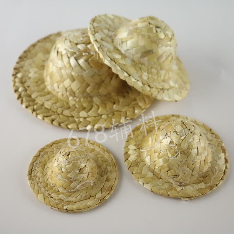 Cross-border Mini Straw Hat, Hand-woven Small Straw Hat, Craft Decorative Hat, DIY Jewelry Accessories, 4-20C