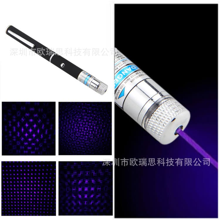 Spot 405nm blue-purple starry sky laser laser pen anti-blue light glasses test pen jewelry UV detection lamp