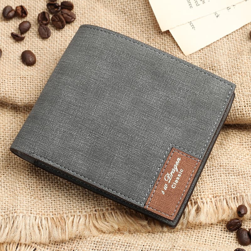 SWDVOGAN Men's Wallet Horizontal Retro PU Leather Wallet Korean Style Thin Fashion Patchwork Wallet Wholesale