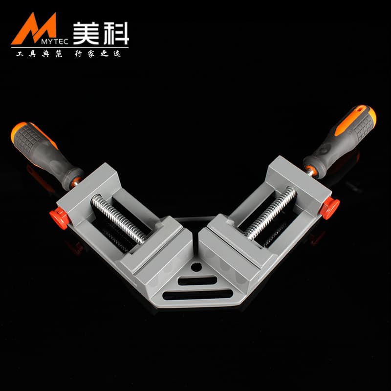 Dual-Handle Right Angle Clamp Metal Welding Clamp Glass Aquarium Picture Frame Splicing Fixing Clamp 90° Quick Clamp Woodworking