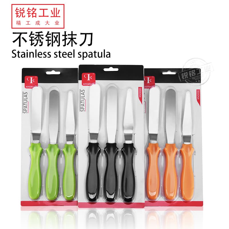 Wholesale Stainless Steel Spatula Cake Knife 3-Piece Set DIY Baking Tool Cake Smoother Set