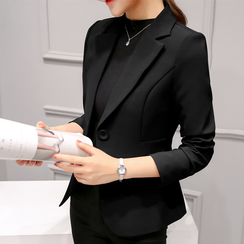 2026 Spring Autumn New Style Professional Versatile Suit Long Sleeve Korean Slim Fit Short Blazer for Women