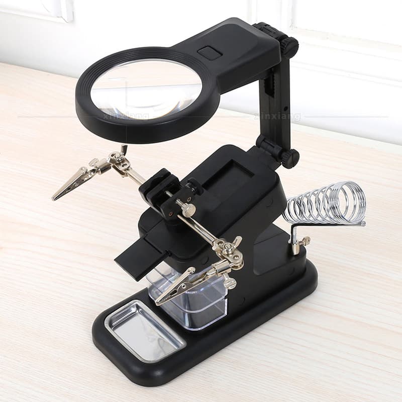 Desktop Multifunctional Soldering Station Precision Instrument Chip Repair Inspection Magnifier Auxiliary Clamp USB External Power Supply