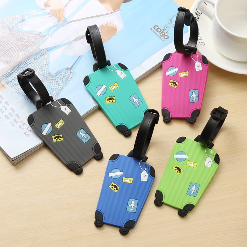 Wholesale Cross-Border Best-Selling PVC Boarding Travel Luggage Silicone Trolley Case Checked Baggage Tags Customization