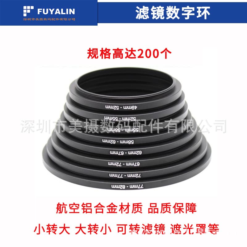 Camera Lens Filter Adapter Ring Step-Up/Step-Down Ring UV Polarizing Star Filter Close-Up ND Filter Conversion Interface