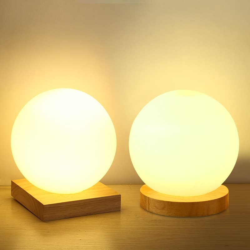 Modern Minimalist Milk White Glass Creative Warm Light Dimmable Night Lamp Bedside Table Lamp For Study Bedroom Decoration