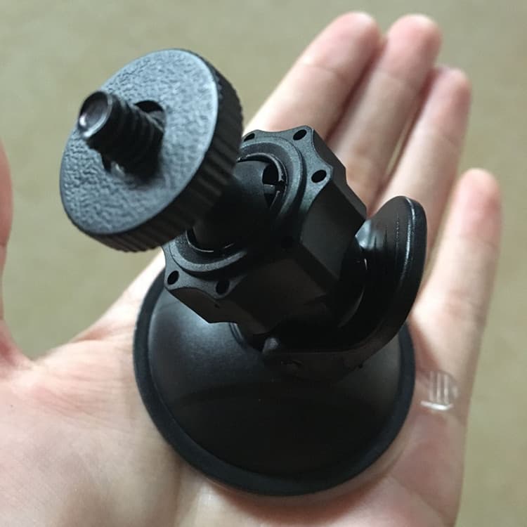 Universal suction cup screw head for dash cam mount, 6mm rotating ball head, 360° car mount