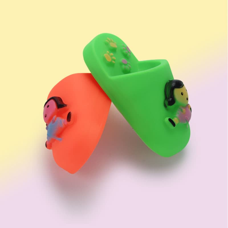 Sound Making Slippers Small Women's Pet Toy Dog Toys Durable Bite Resistant Rubber Dog Plaything For Puppies And Adult Dogs