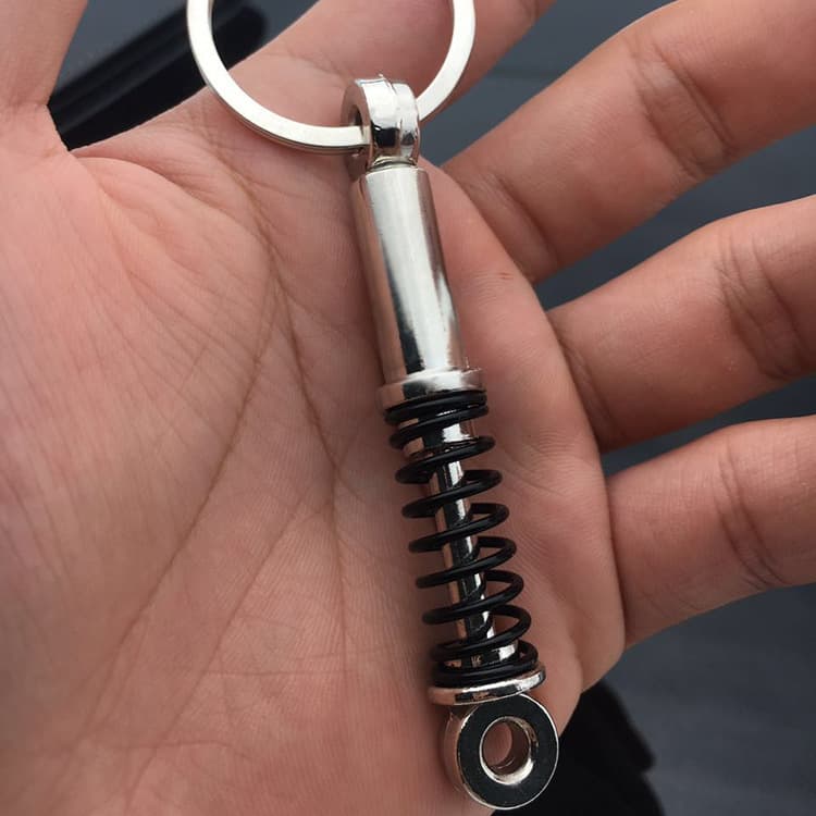 New Car Modification Accessory Creative Shock Absorber Keychain Damper Car Parts Personalized Gift