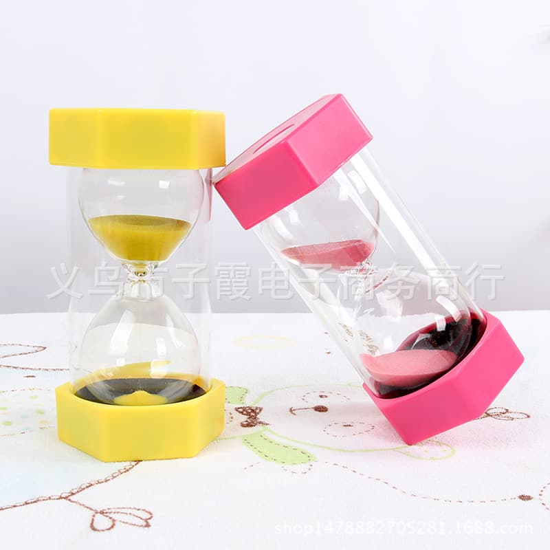 Factory Direct 30-minute Hexagonal Sand Timer Drop-resistant Safety Double-layer Protection Creative Children's Timer Ornament