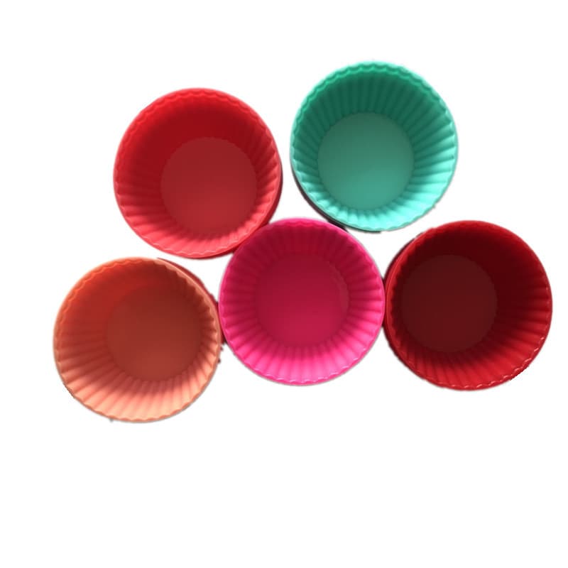 Minghao 7cm 5g/10g Single Hole Round Muffin Cup Silicone Cake Mold Egg Tart Mold Soap Mold
