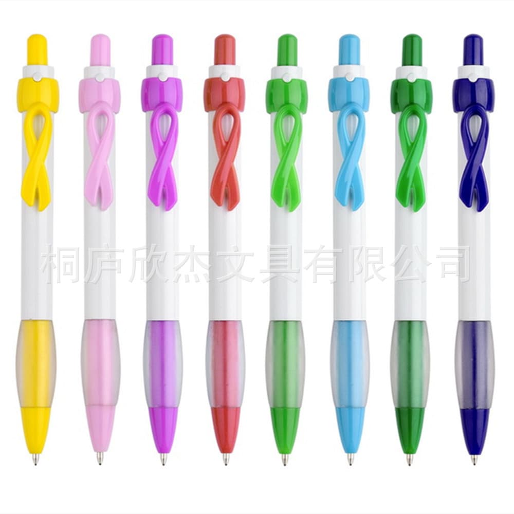 Creative Butterfly Knot Ribbon Clip Ballpoint Pen Advertising Push Button Silk Ribbon Pen Gift Streamer Ballpoint