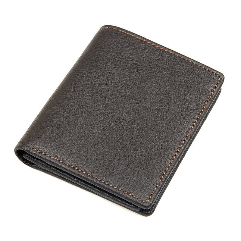 Retro Genuine Leather Wallet for Men Short Style Multi-Card Position US Dollar Clip Coin Purse Leather Handbag Accessories
