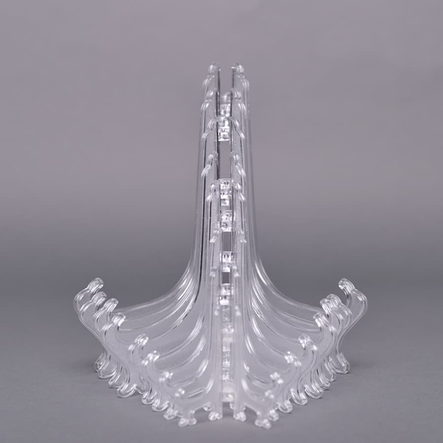 Transparent plastic hanging plate rack plate rack plate rack bracket tray rack plastic plate rack hanging plate rack