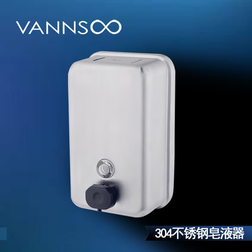Hotel Household Stainless Steel Soap Dispenser Wall-mounted Bathroom Manual Hand Sanitizer Box Shower Gel Soap Dispenser