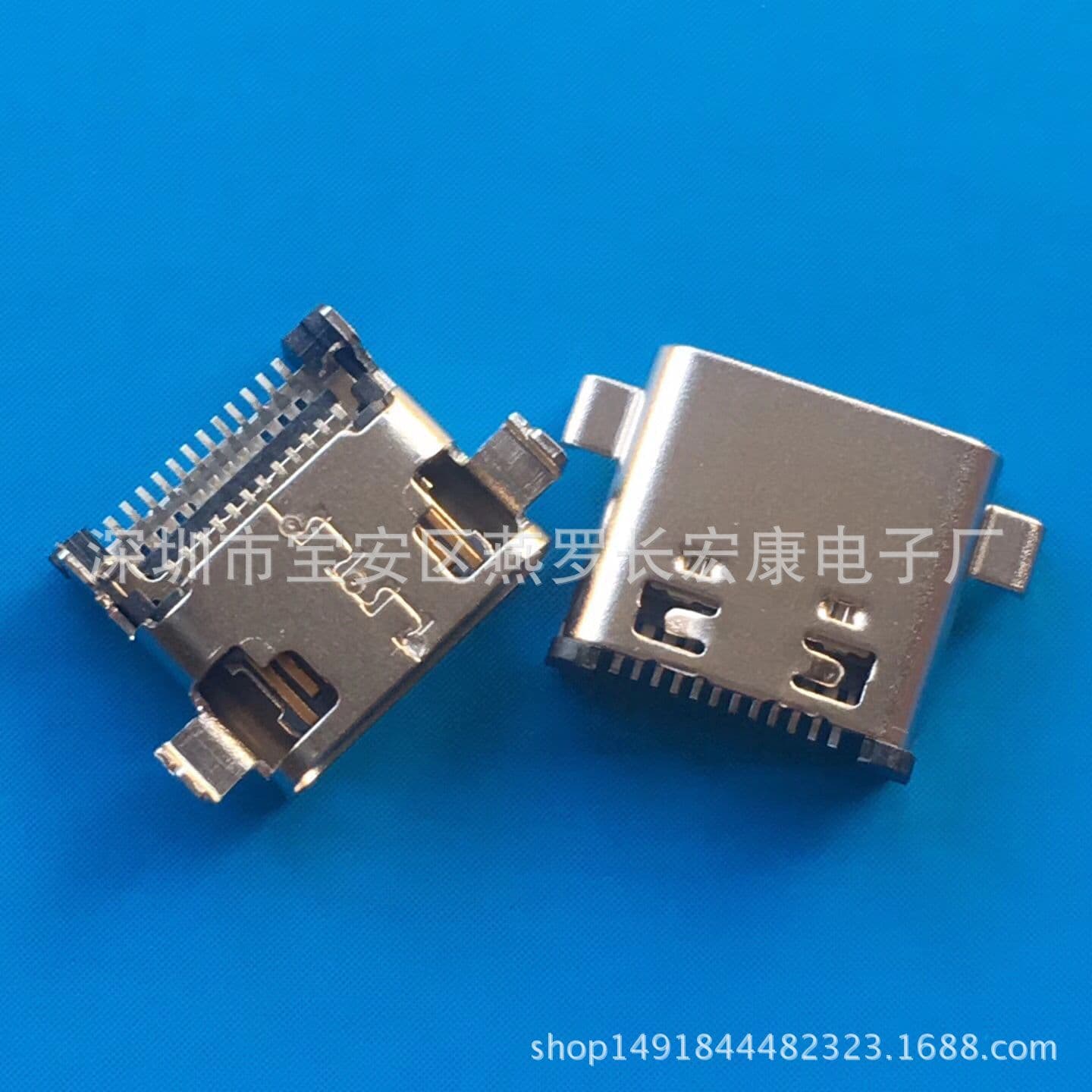 Sunk board 3.1 TYPE-C 24P female socket, sunk 0.8MM, dual-row SMT, short body 7.9MM