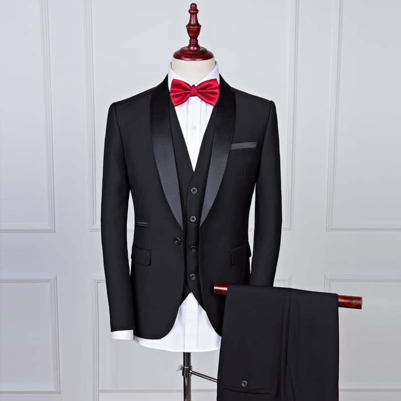 Men's Business Suit Set Slim Fit Big Size Professional Suit Best Man Groom Wedding Attire Wholesale