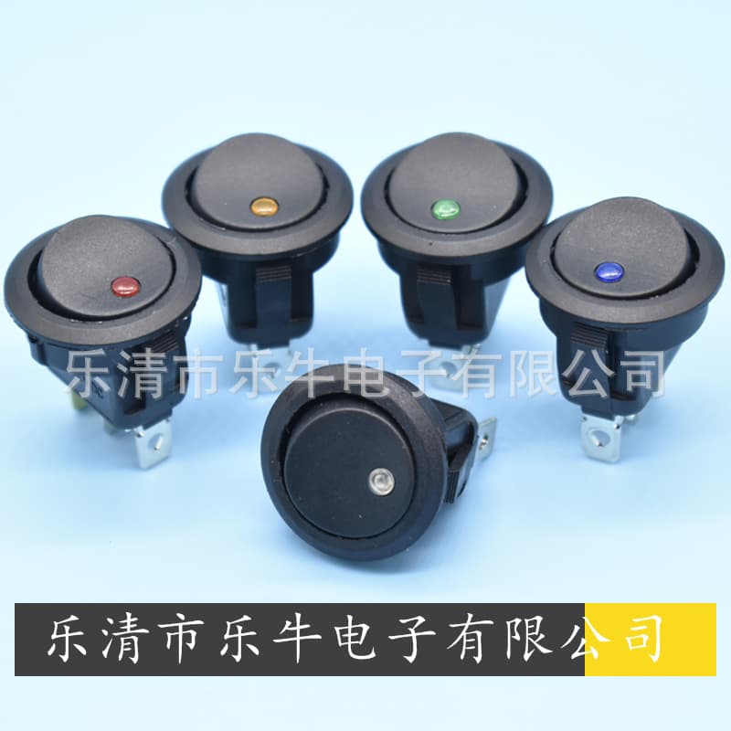 Round Illuminated Boat Rocker Switch Cat Eye Light LED 12V 24V 220V Automotive Rocker Switch Fish Eye Light