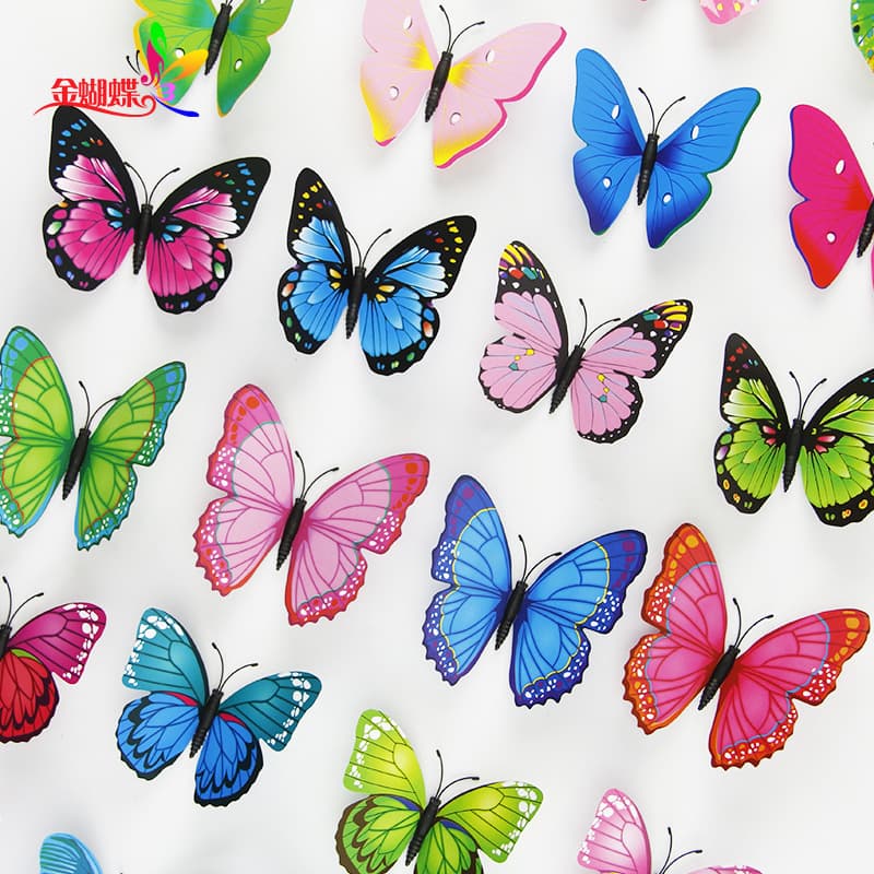 Single-Layer PVC Simulation Butterfly Color Series Creative Home Garden Decor Manufacturer Wholesale Magnetic Fridge Magnet
