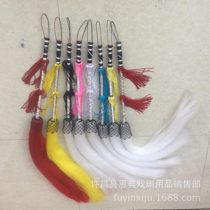 Dust Whisk, Tai Chi Dust Whisk, Imitation Horsehair Dust Whisk, Horsehair Buddhist Whisk, Buddhist Whisk Performance Prop