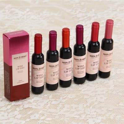 Wine Bottle Lip Stain Lip Gloss Lipstick Long-Lasting Non-Transfer Liquid Lip Color