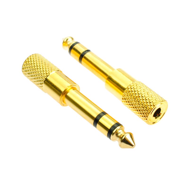 6.5 Male to 3.5 Female Adapter 6.5mm to 3.5mm Audio Adapter Microphone MIC Amplifier Converter Gold-Plated