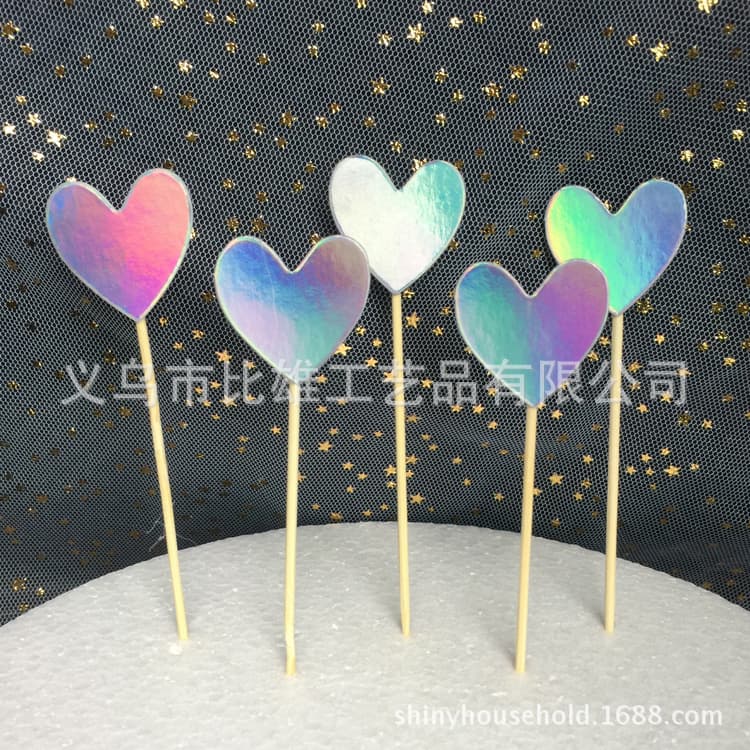 Five New Magic Five-Pointed Star Love Romantic Star Small Love Cake Decoration Insert