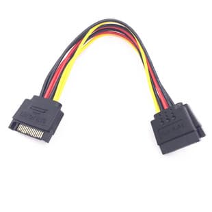 SATA 1-to-2 Power Cable, SATA Hard Drive Power Splitter, Serial ATA 15-Pin Y Splitter