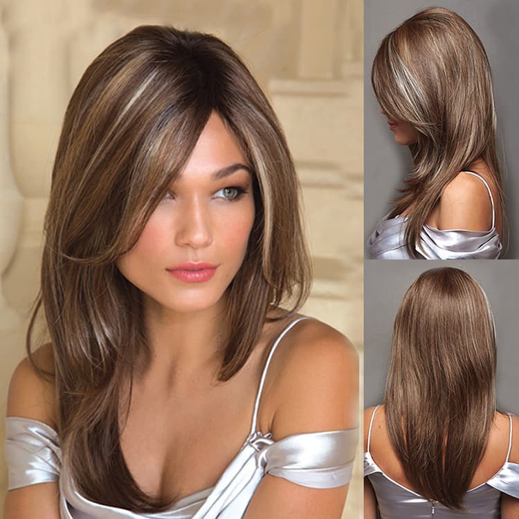 Factory Wholesale European and American Wig Amazon Best Selling Wig Women Wig Hair Long Curly Hair Synthetic Fiber Headwear